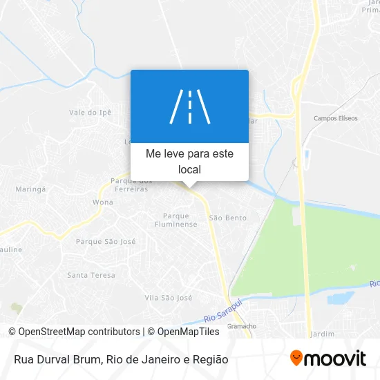 Rua Durval Brum mapa