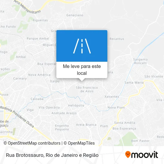 Rua Brotossauro mapa