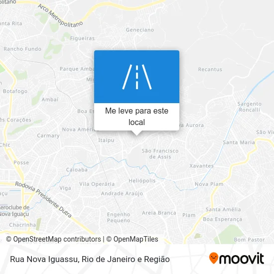 Rua Nova Iguassu mapa