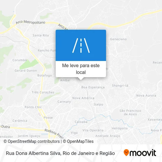 Rua Dona Albertina Silva mapa