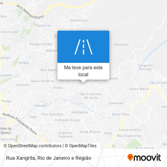 Rua Xangrila mapa