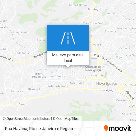 Rua Havana mapa