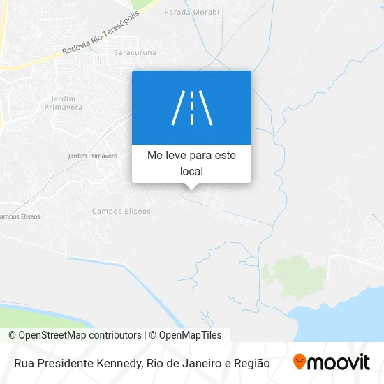 Rua Presidente Kennedy mapa