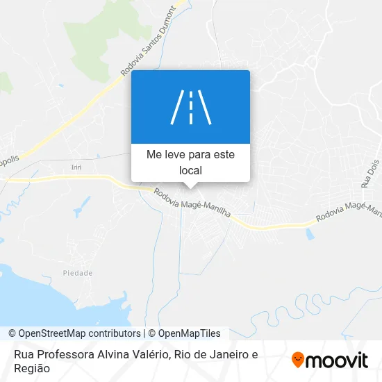Rua Professora Alvina Valério mapa