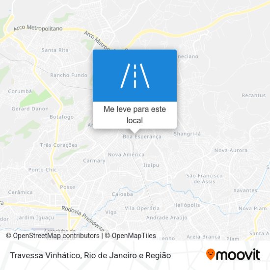 Travessa Vinhático mapa