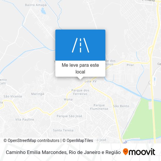 Caminho Emilia Marcondes mapa