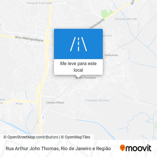 Rua Arthur John Thomas mapa