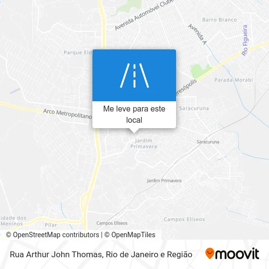 Rua Arthur John Thomas mapa