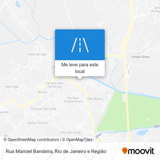 Rua Manoel Bandeira mapa