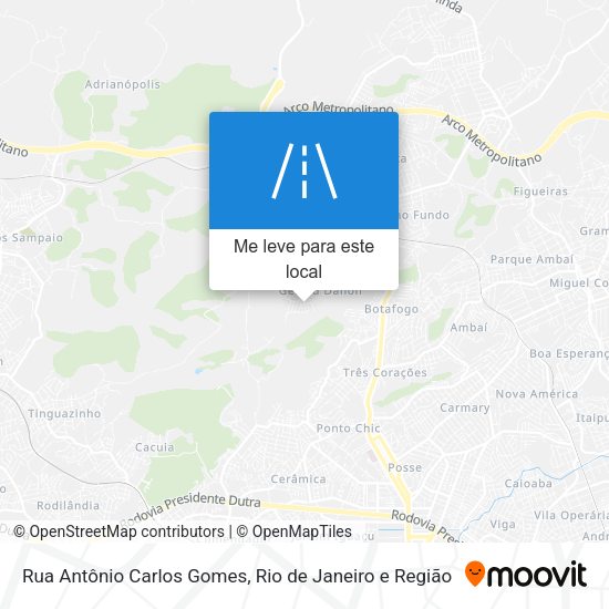 Rua Antônio Carlos Gomes mapa