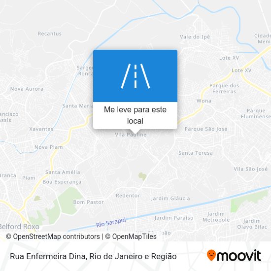 Rua Enfermeira Dina mapa