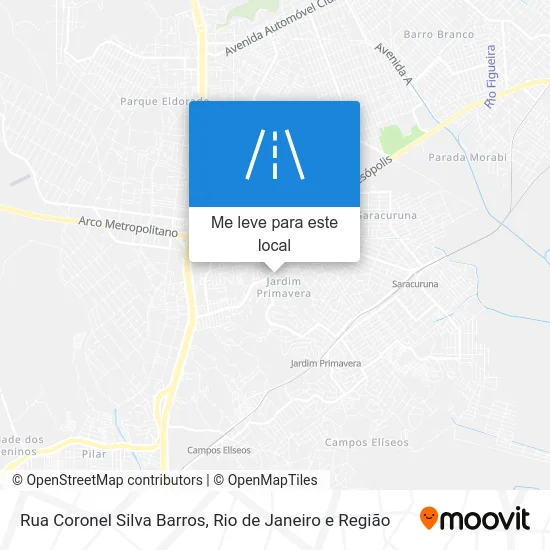Rua Coronel Silva Barros mapa