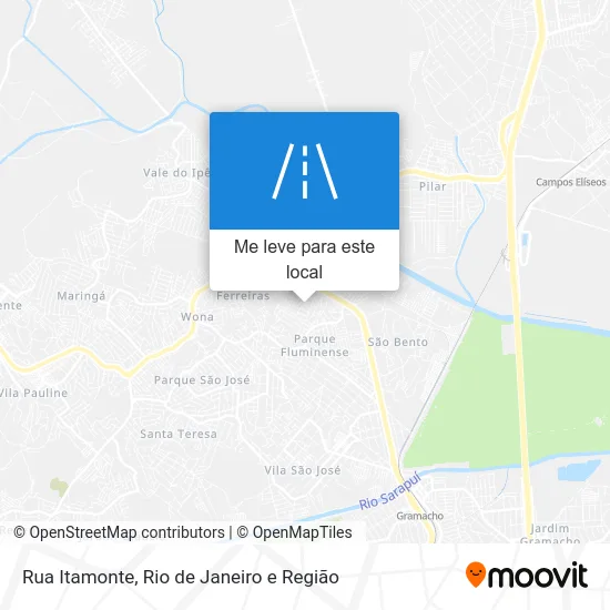 Rua Itamonte mapa