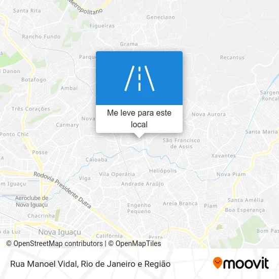 Rua Manoel Vidal mapa