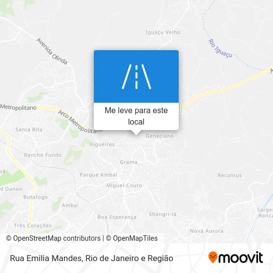 Rua Emilia Mandes mapa