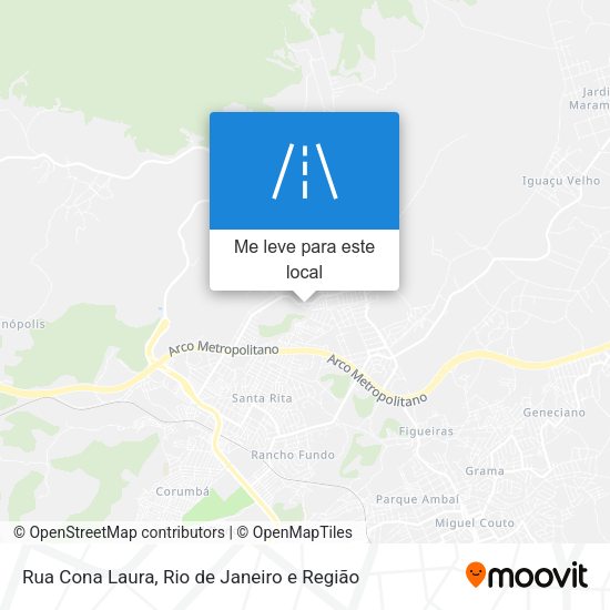 Rua Cona Laura mapa