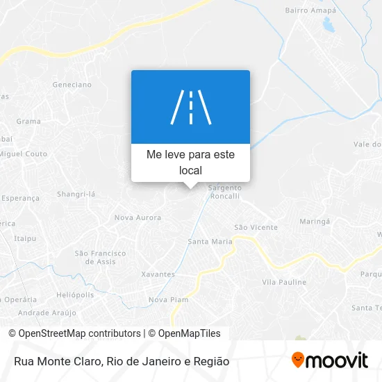 Rua Monte Claro mapa