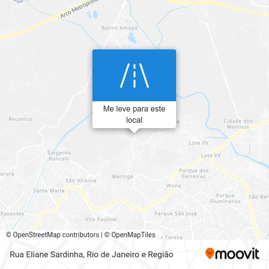 Rua Eliane Sardinha mapa