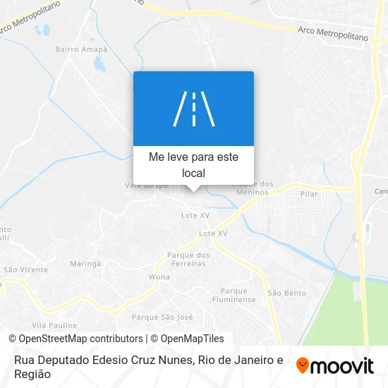 Rua Deputado Edesio Cruz Nunes mapa