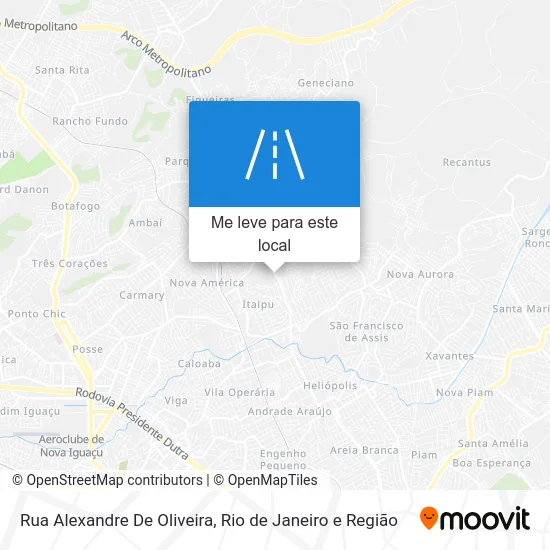 Rua Alexandre De Oliveira mapa