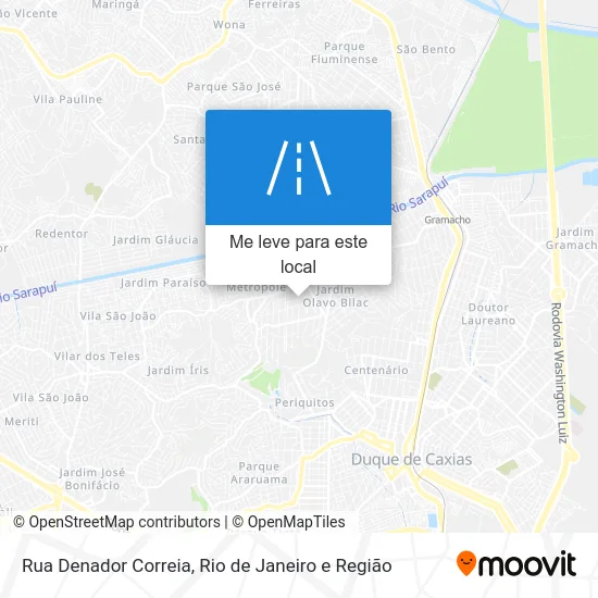 Rua Denador Correia mapa