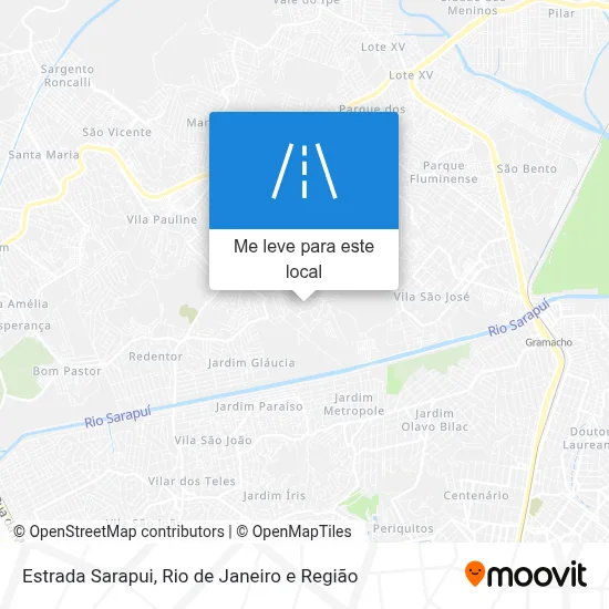 Estrada Sarapui mapa