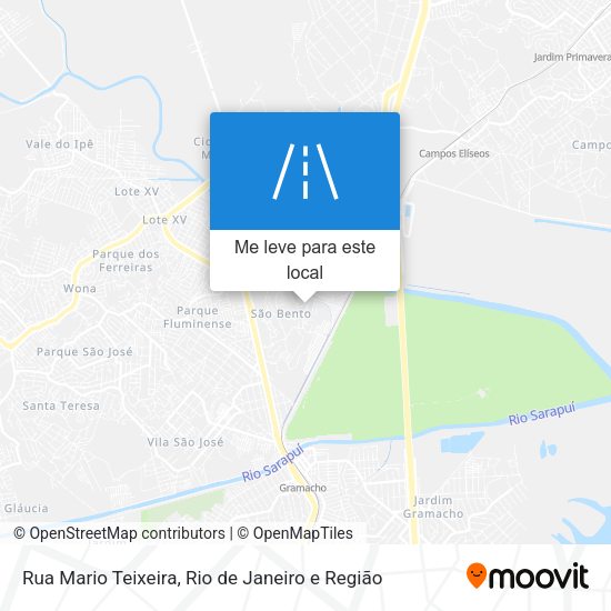 Rua Mario Teixeira mapa