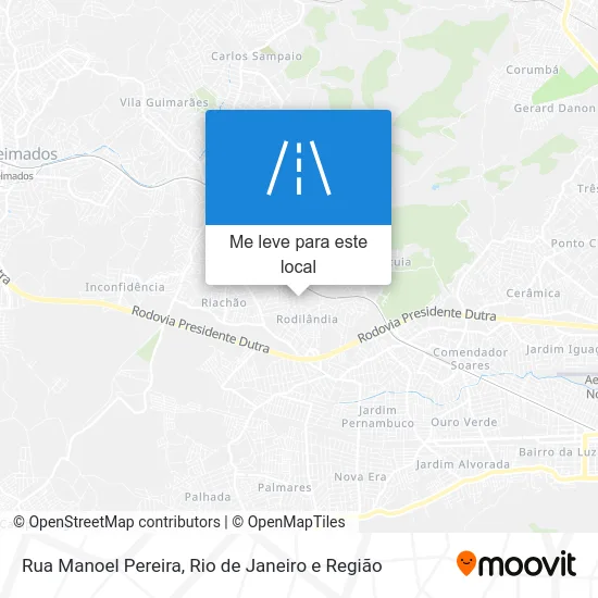 Rua Manoel Pereira mapa