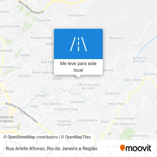 Rua Arlete Afonso mapa