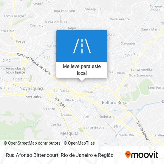 Rua Afonso Bittencourt mapa