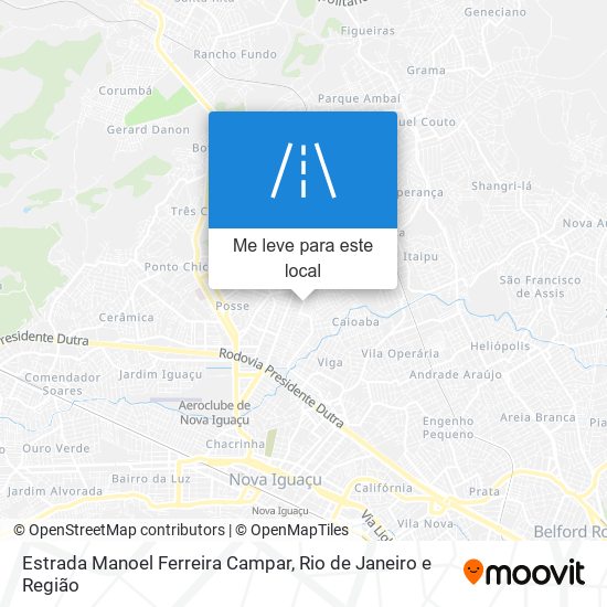Estrada Manoel Ferreira Campar mapa