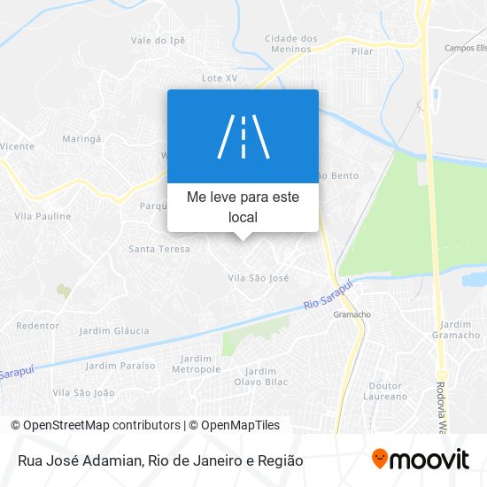 Rua José Adamian mapa