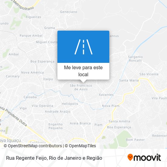 Rua Regente Feijo mapa