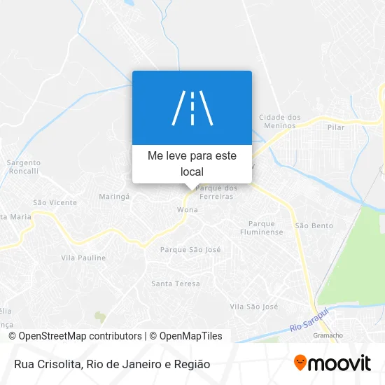 Rua Crisolita mapa