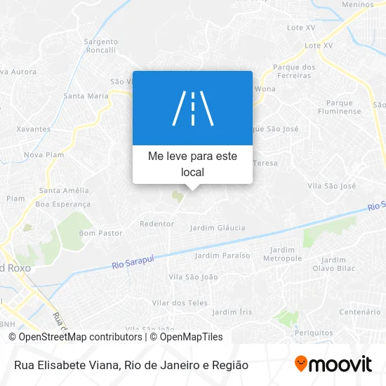 Rua Elisabete Viana mapa