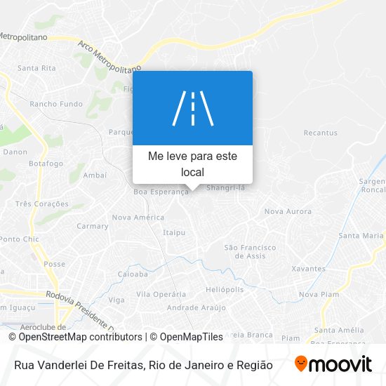 Rua Vanderlei De Freitas mapa