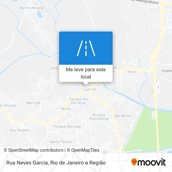 Rua Neves Garcia mapa