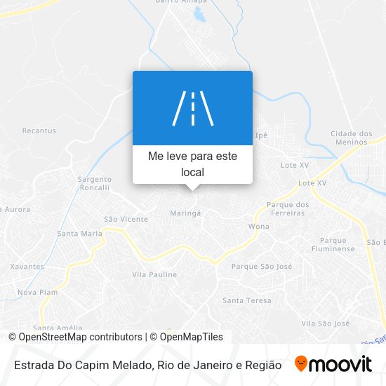 Estrada Do Capim Melado mapa