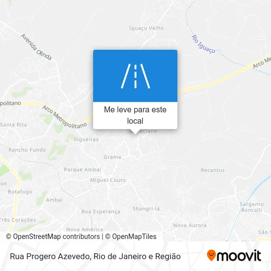 Rua Progero Azevedo mapa