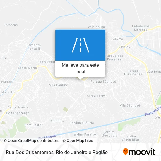 Rua Dos Crisantemos mapa