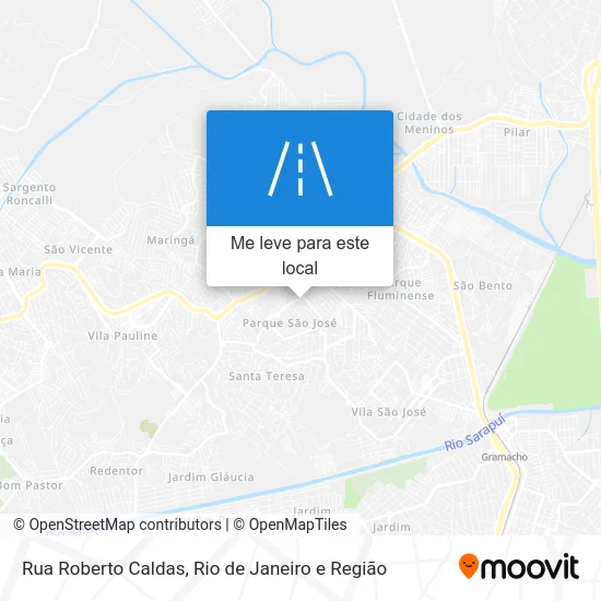Rua Roberto Caldas mapa