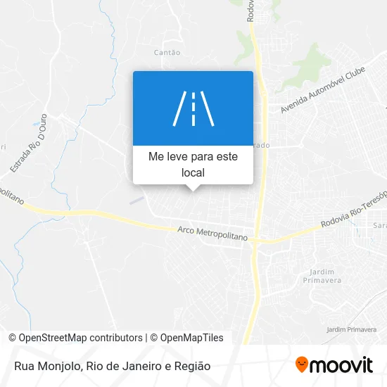 Rua Monjolo mapa