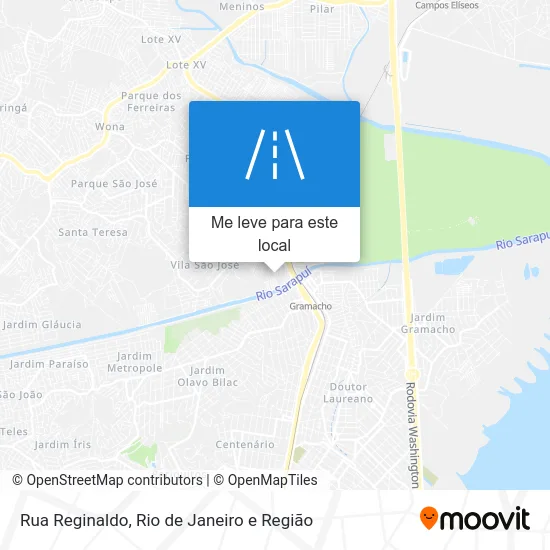 Rua Reginaldo mapa