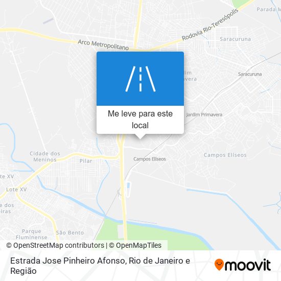 Estrada Jose Pinheiro Afonso mapa