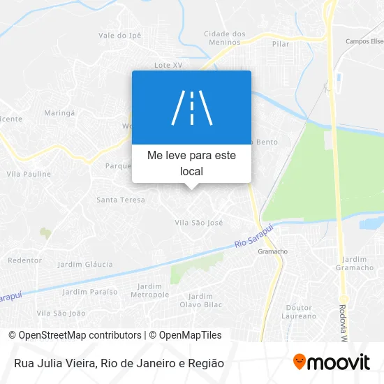 Rua Julia Vieira mapa