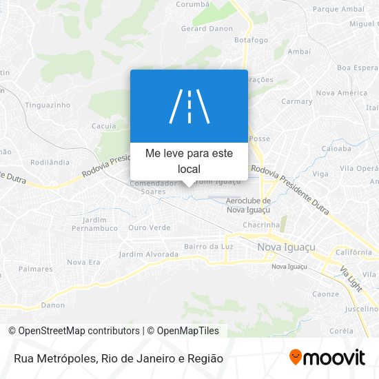 Rua Metrópoles mapa