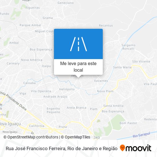 Rua José Francisco Ferreira mapa