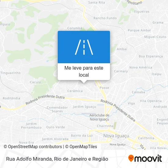 Rua Adolfo Miranda mapa
