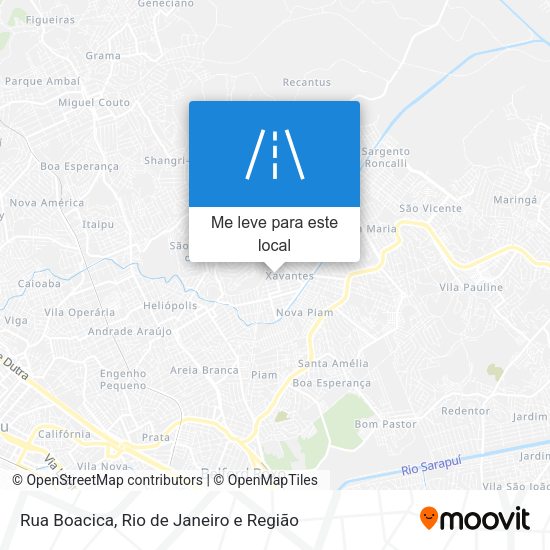 Rua Boacica mapa