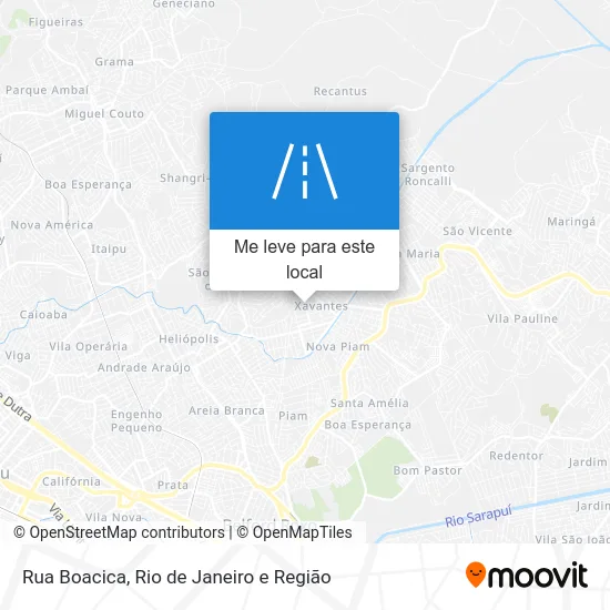 Rua Boacica mapa